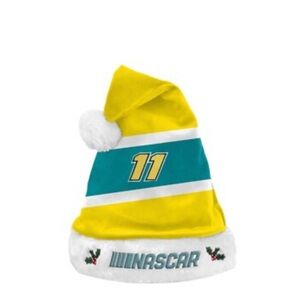Denny Hamlin NASCAR Yellow and Teal Embroidered Holiday Hat